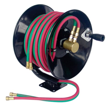 Powerweld Manual Twin Welding Hose Reel, 100' Capacity MHR100